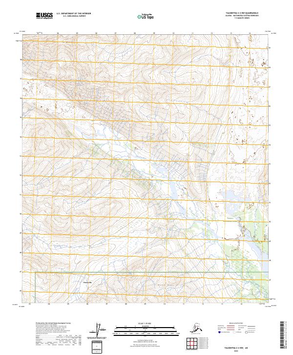 Talkeetna C-2 NW topographic map thumbnail