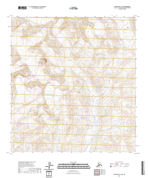 Talkeetna C-3 NE topographic map thumbnail