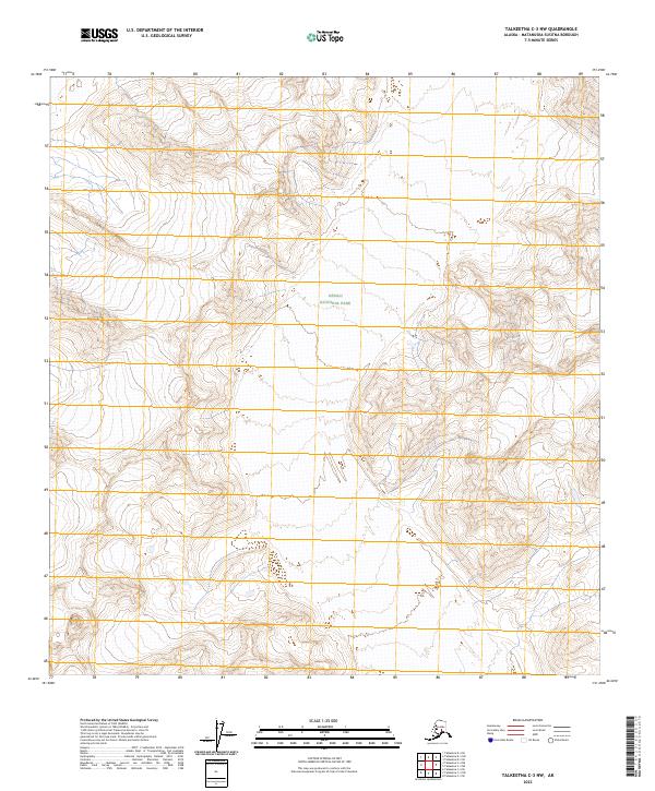 Talkeetna C-3 NW topographic map thumbnail