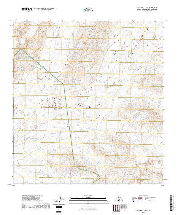 Talkeetna C-4 NE topographic map thumbnail