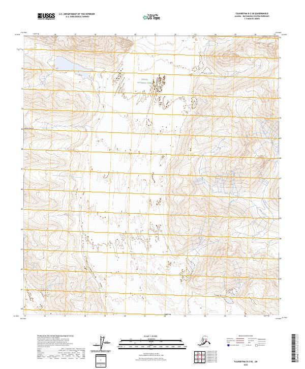 Talkeetna D-2 SE topographic map thumbnail