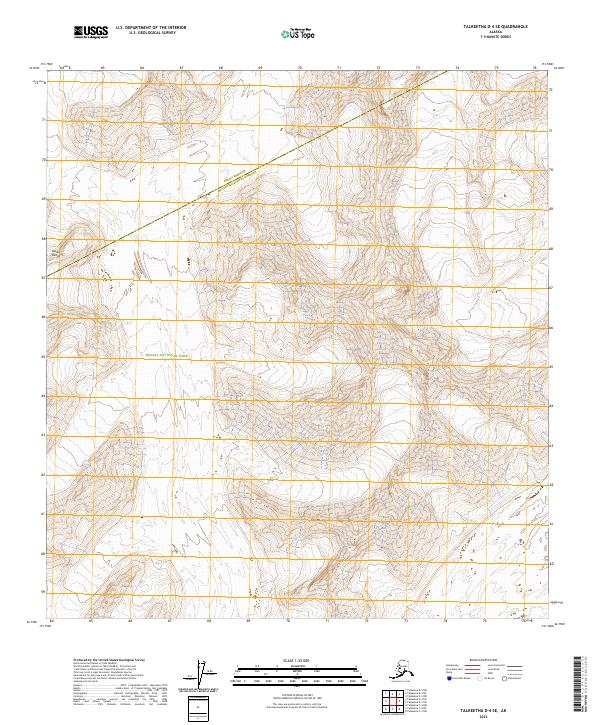 Talkeetna D-4 SE topographic map thumbnail