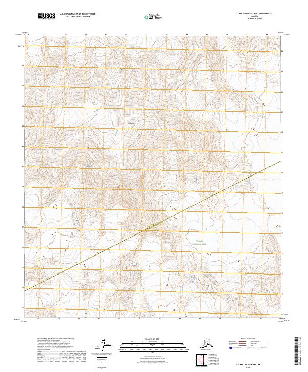 Talkeetna D-3 NW topographic map thumbnail