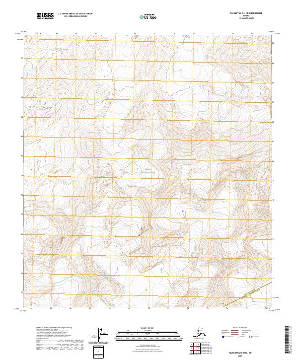 Talkeetna D-4 NE topographic map thumbnail