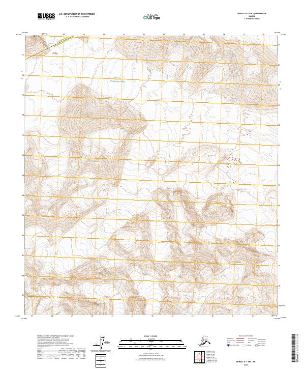 Denali A-1 SW topographic map thumbnail