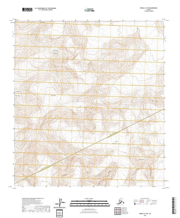 Denali A-2 SW 2023 topographic map thumbnail