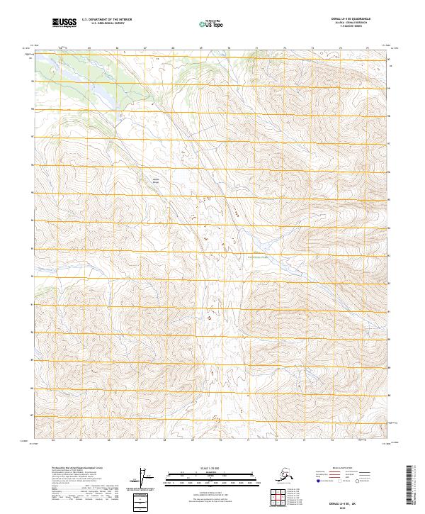Denali A-4 SE topographic map thumbnail