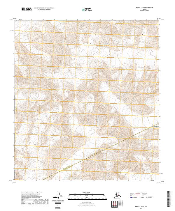 Denali A-1 NW topographic map thumbnail