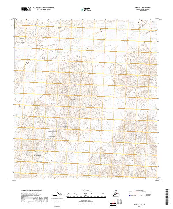 Denali A-2 NE topographic map thumbnail