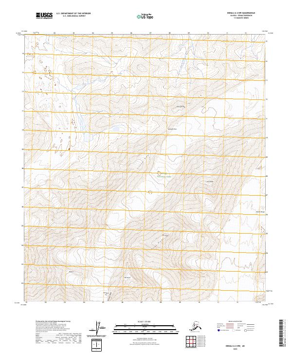 Denali A-2 NW topographic map thumbnail