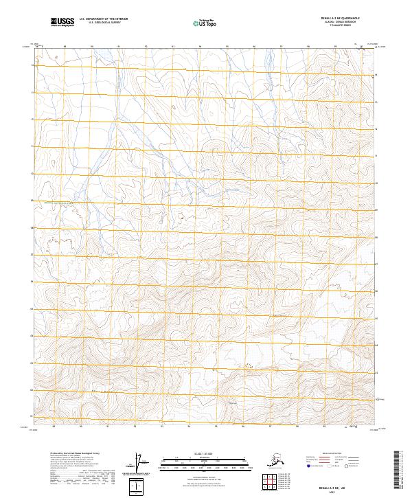 Denali A-3 NE topographic map thumbnail
