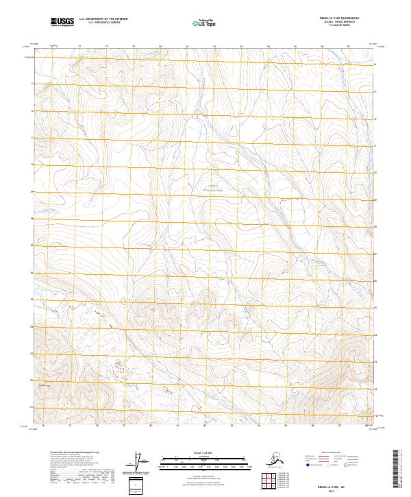 Denali A-3 NW topographic map thumbnail
