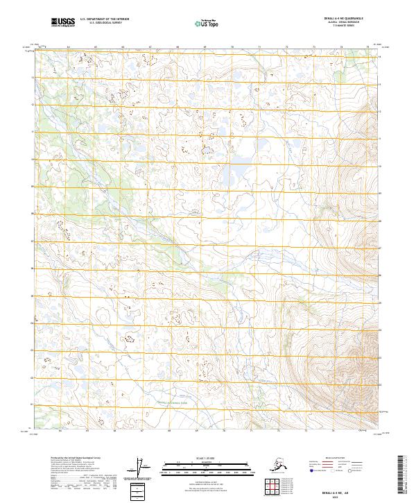 Denali A-4 NE topographic map thumbnail