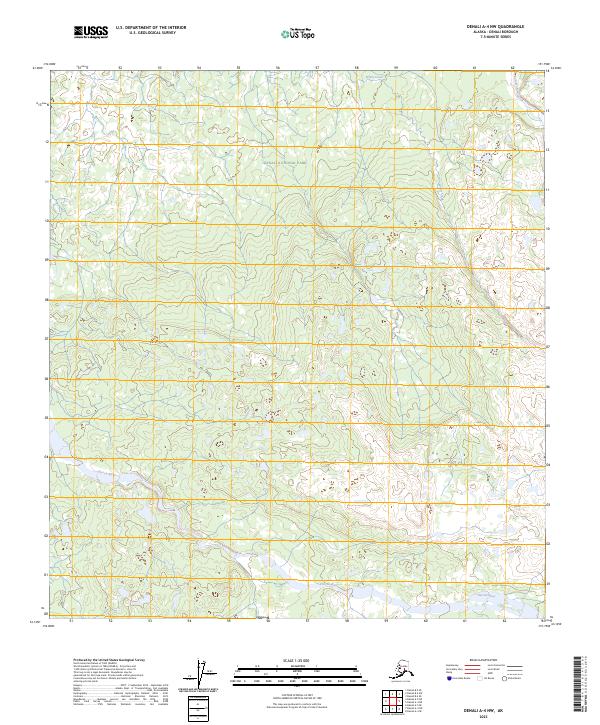 Denali A-4 NW topographic map thumbnail