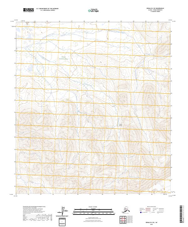 Denali B-2 SE topographic map thumbnail