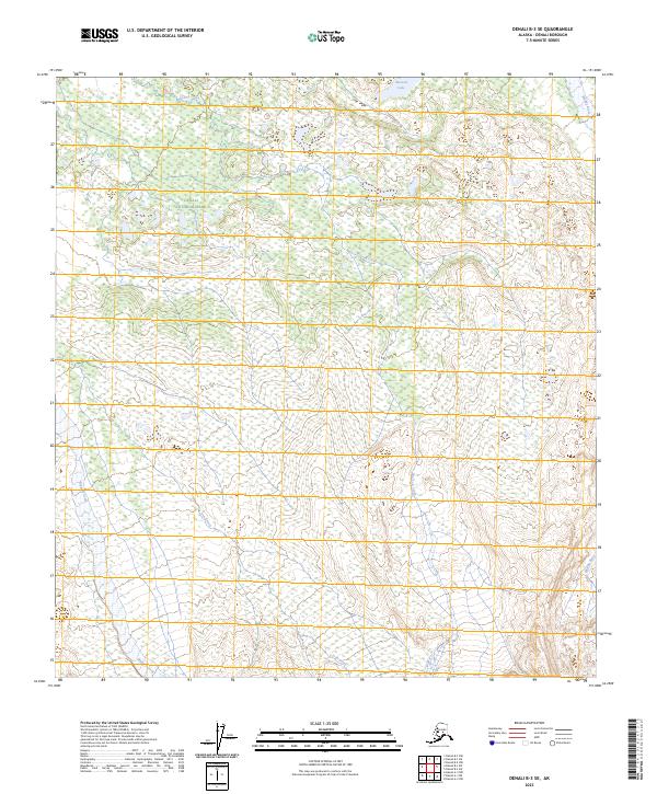 Denali B-3 SE topographic map thumbnail