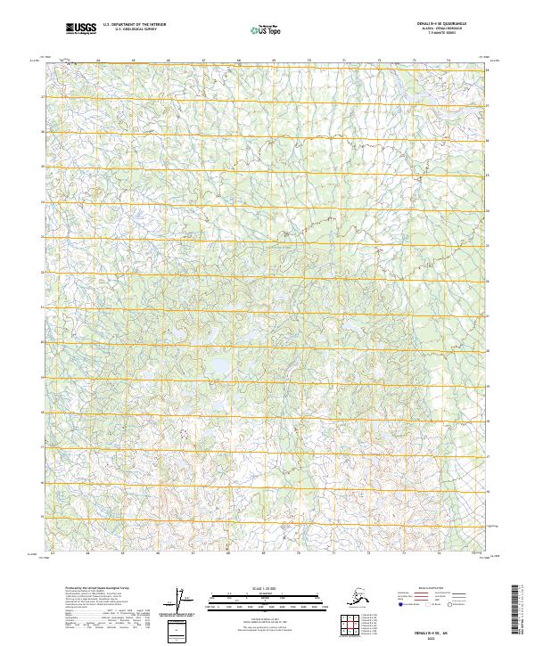 Denali B-4 SE topographic map thumbnail
