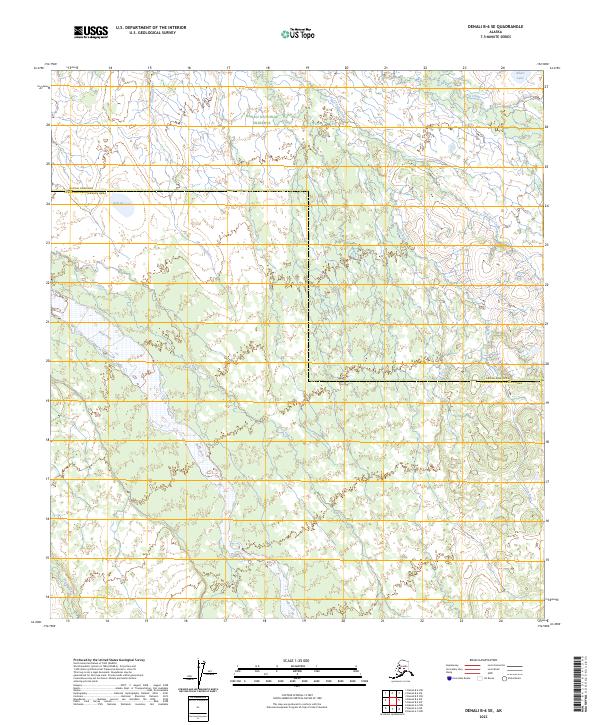 Denali B-6 SE topographic map thumbnail