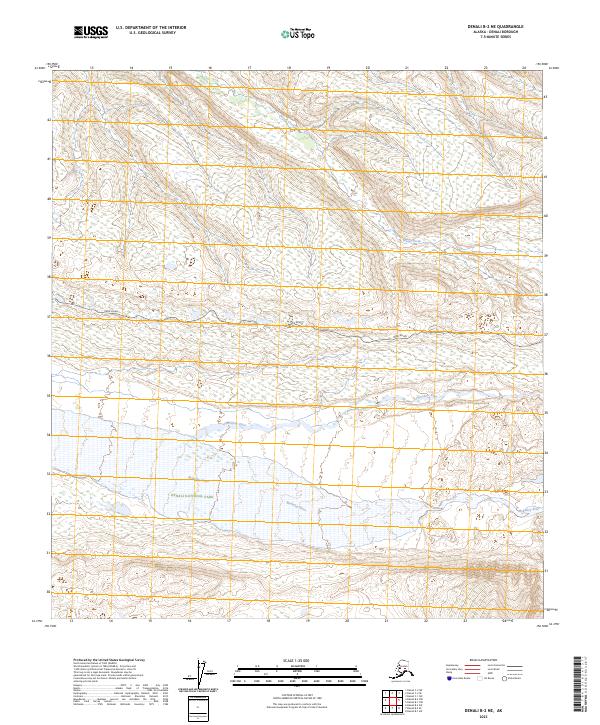 Denali B-2 NE topographic map thumbnail