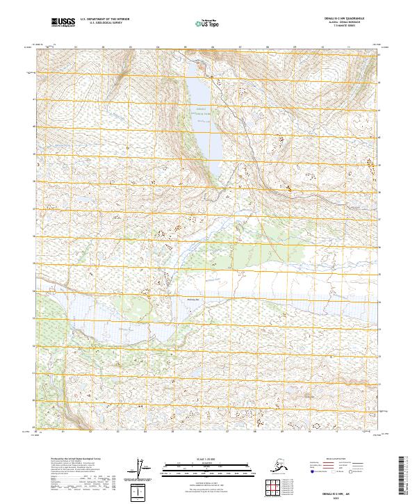 Denali B-2 NW topographic map thumbnail