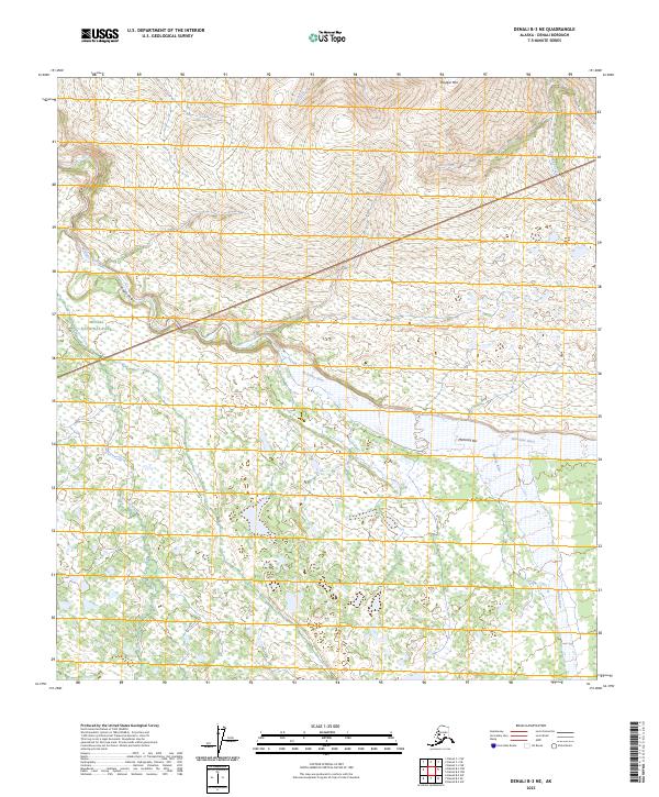 Denali B-3 NE topographic map thumbnail