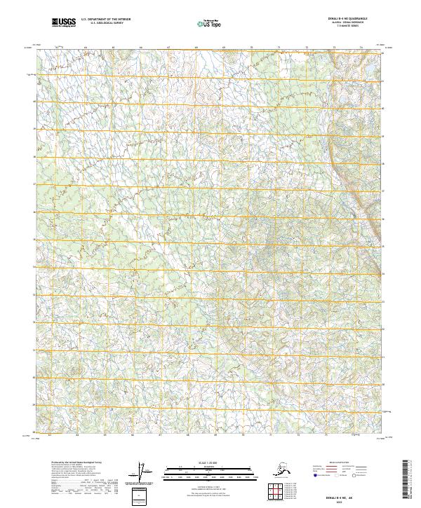 Denali B-4 NE topographic map thumbnail