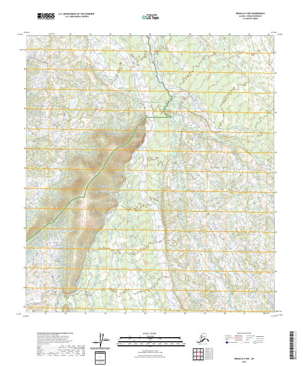 Denali B-4 NW topographic map thumbnail