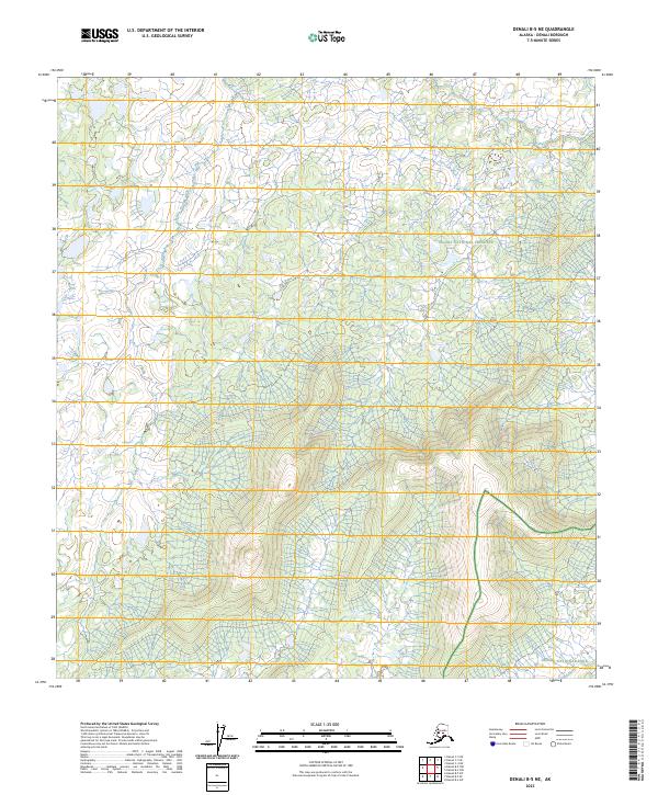 Denali B-5 NE topographic map thumbnail