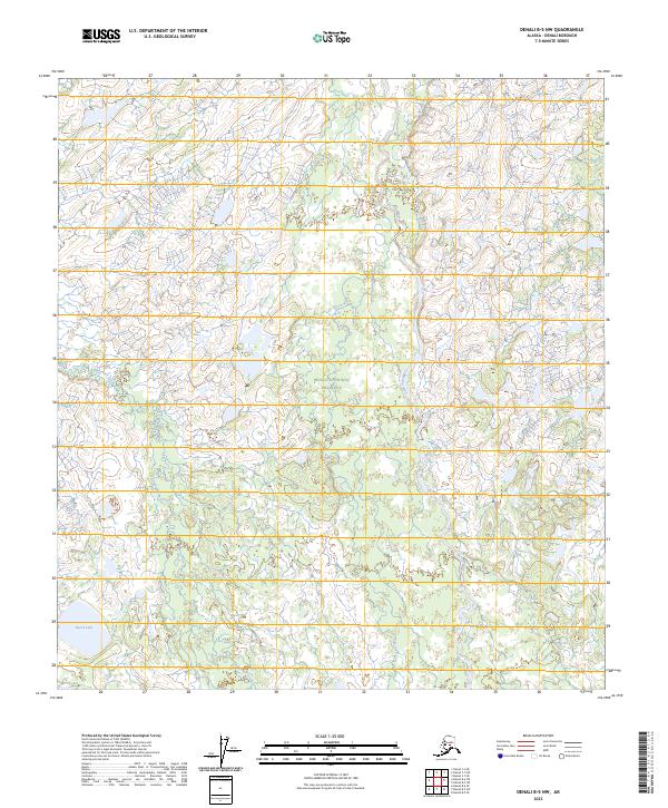 Denali B-5 NW topographic map thumbnail
