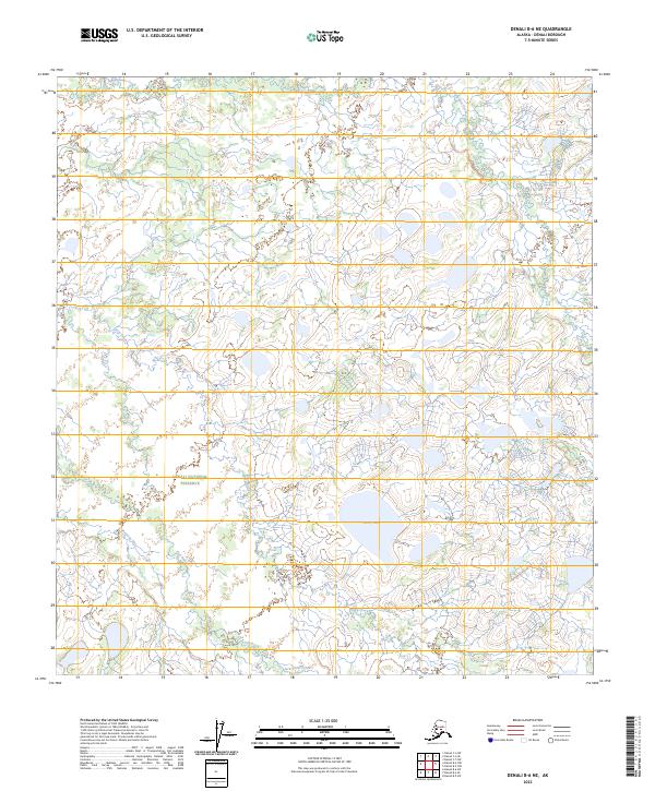 Denali B-6 NE topographic map thumbnail