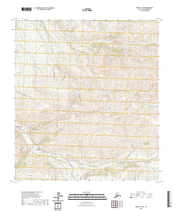 Denali C-2 SW topographic map thumbnail
