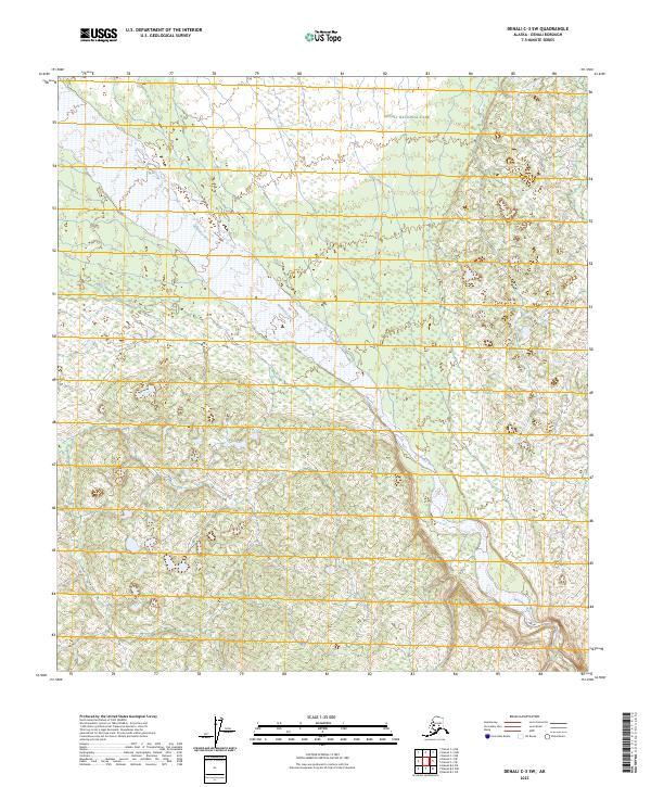 Denali C-3 SW topographic map thumbnail