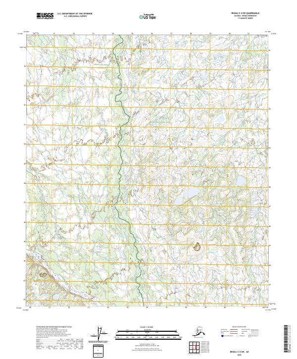 Denali C-4 SW topographic map thumbnail