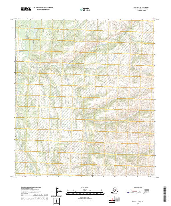 Denali C-2 NW topographic map thumbnail