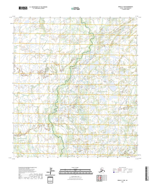 Denali C-4 NW topographic map thumbnail