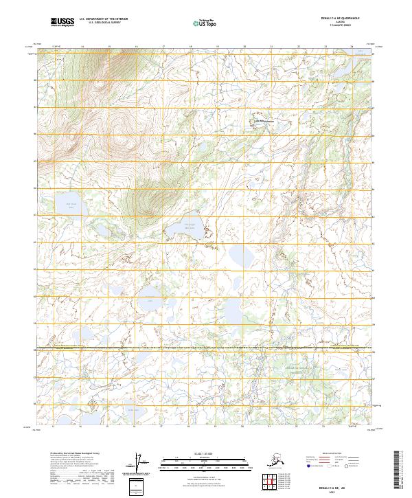 Denali C-6 NE topographic map thumbnail