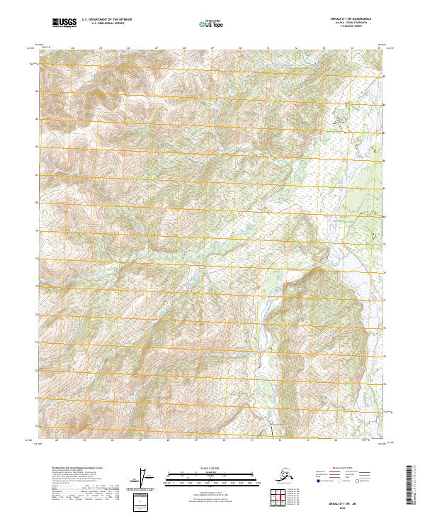 Denali D-1 SW topographic map thumbnail