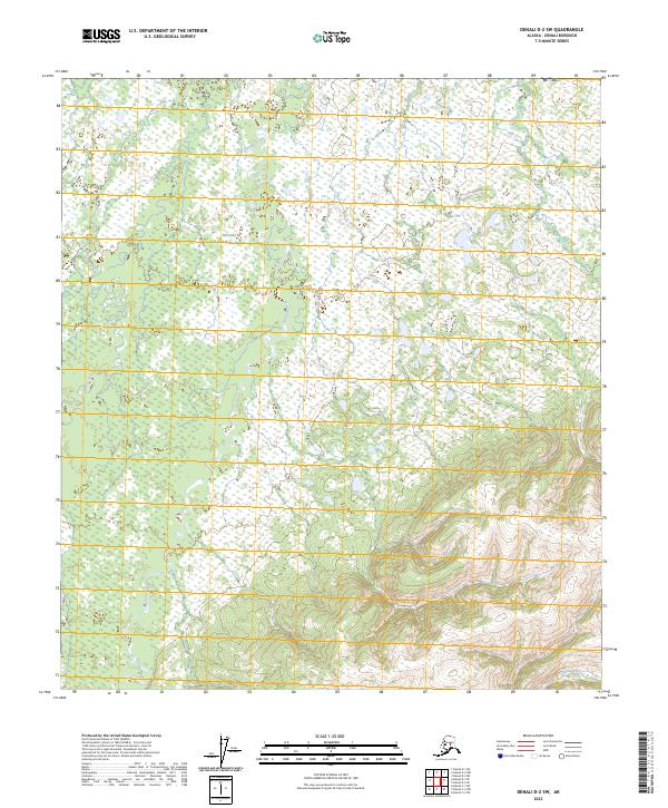 Denali D-2 SW topographic map thumbnail
