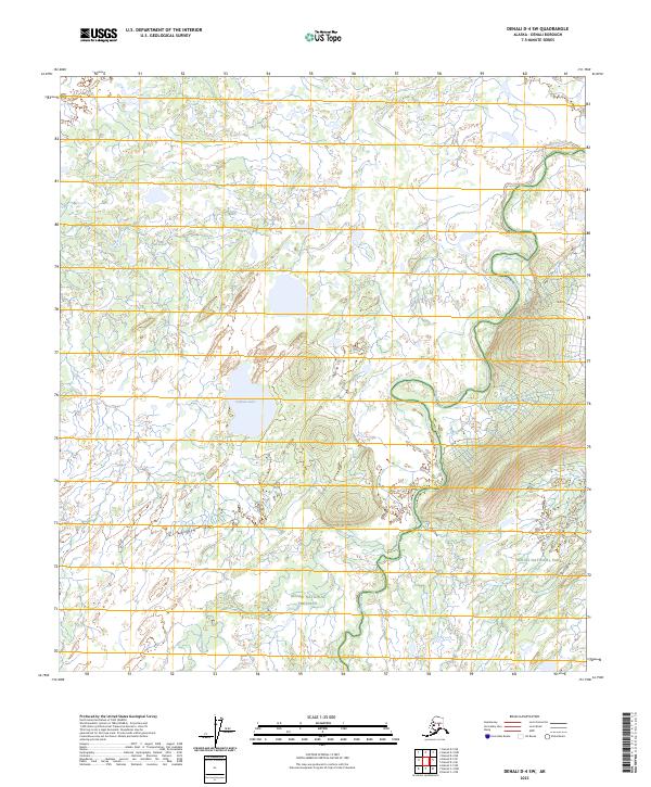 Denali D-4 SW topographic map thumbnail