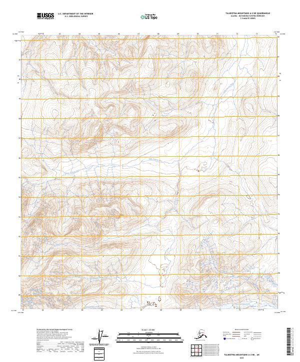 Talkeetna Mountains A-2 NE topographic map thumbnail