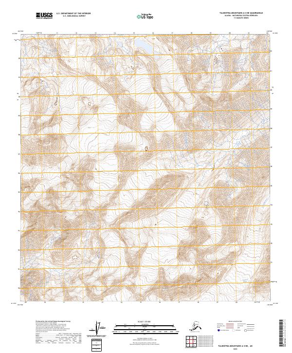 Talkeetna Mountains A-4 NE topographic map thumbnail