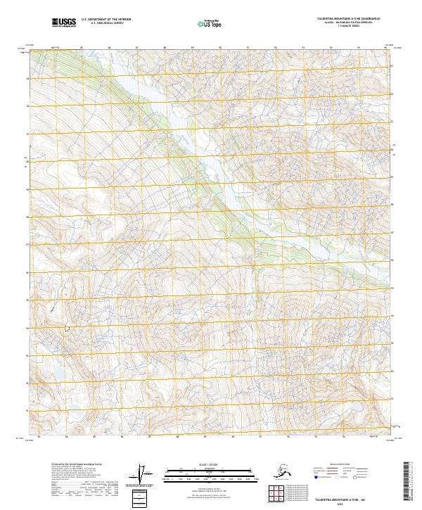 Talkeetna Mountains A-5 NE topographic map thumbnail