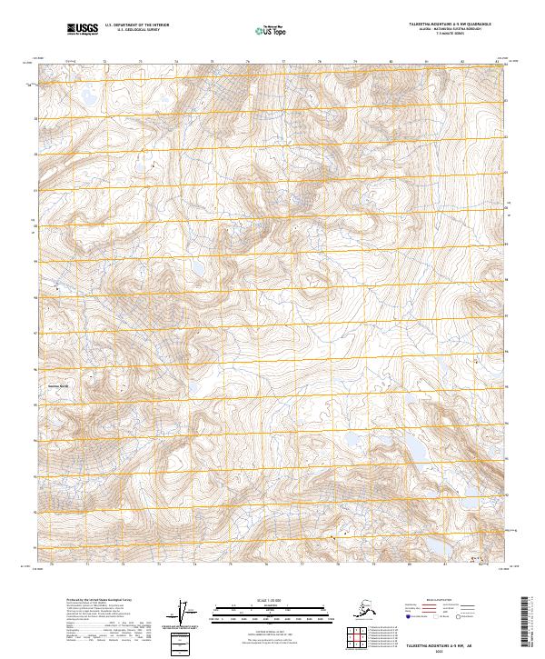 Talkeetna Mountains A-5 NW topographic map thumbnail