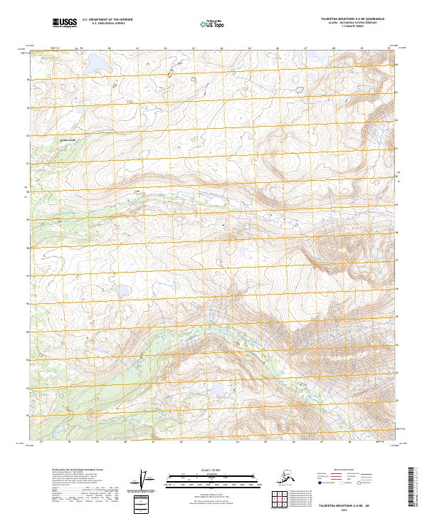 Talkeetna Mountains A-6 NE topographic map thumbnail