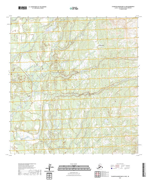 Talkeetna Mountains A-6 NW topographic map thumbnail