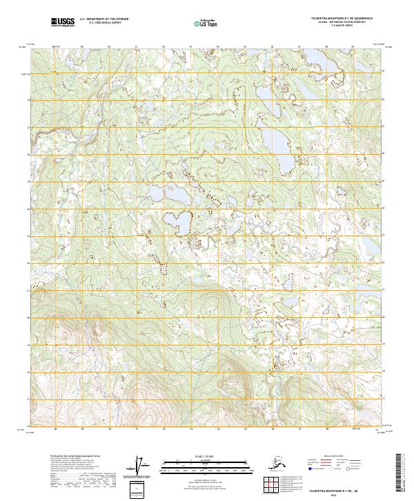Talkeetna Mountains B-1 NE topographic map thumbnail