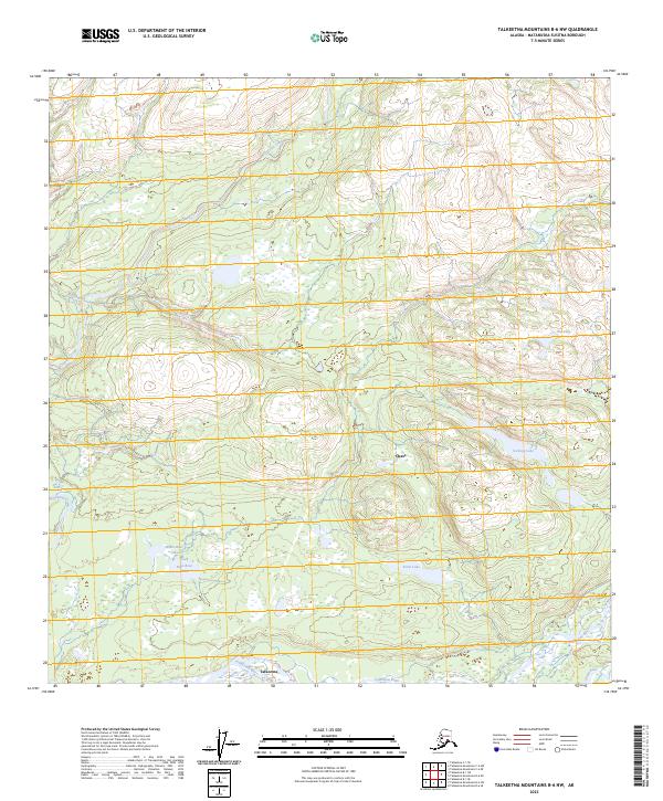 Talkeetna Mountains B-6 NW topographic map thumbnail