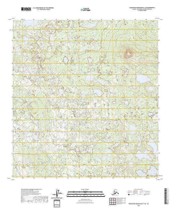 Talkeetna Mountains C-1 SE topographic map thumbnail