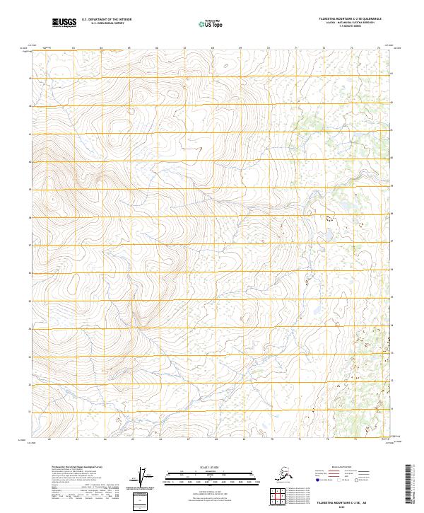 Talkeetna Mountains C-2 SE topographic map thumbnail