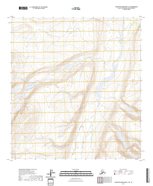 Talkeetna Mountains C-3 SE topographic map thumbnail